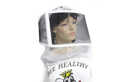 Square Fold Up Veil - Blk Nybolt Mesh